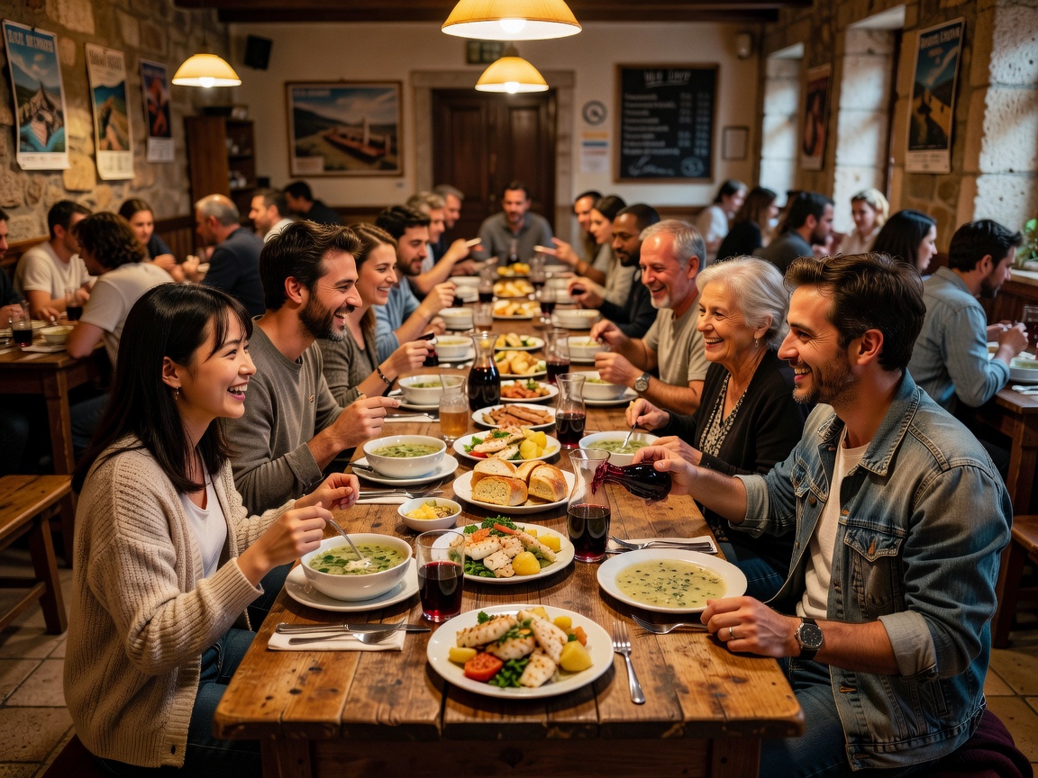 Yes Lisbon Hostel communal dinner and travelers dining together